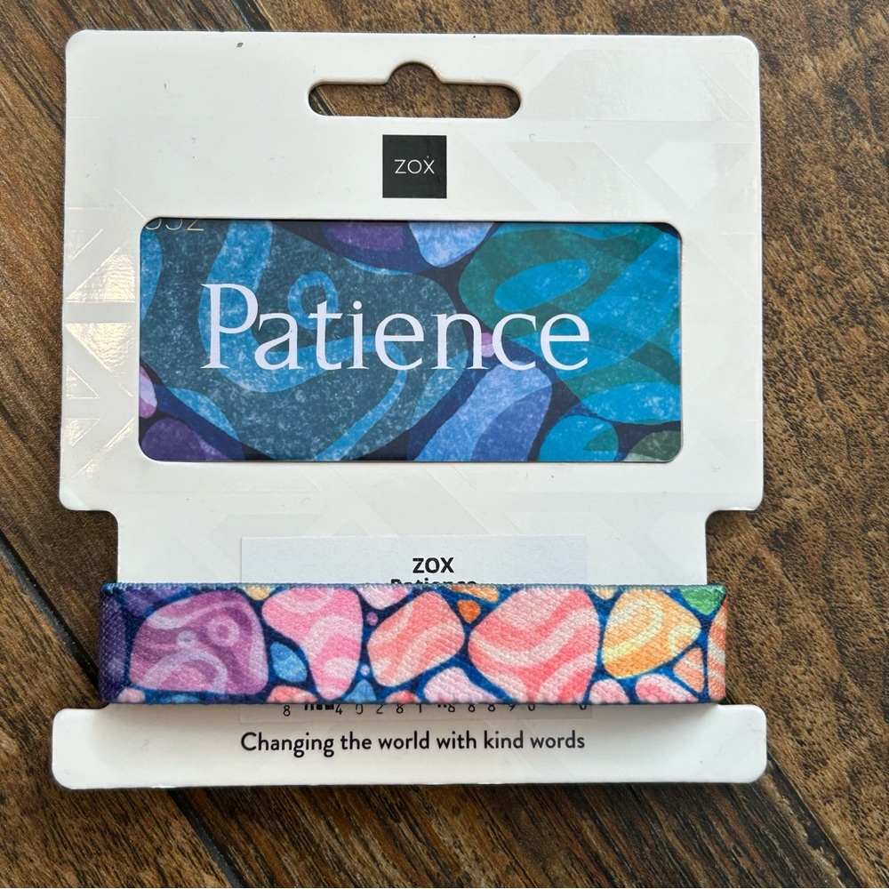 NWT‎ ZOX Patience Bracelet Affirmation